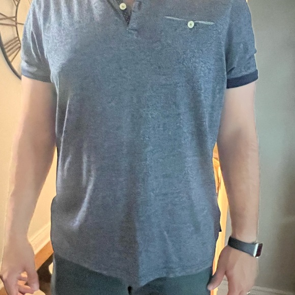 Ted Baker men’s polo, blue, size 6/XL, gently used - Picture 2 of 4